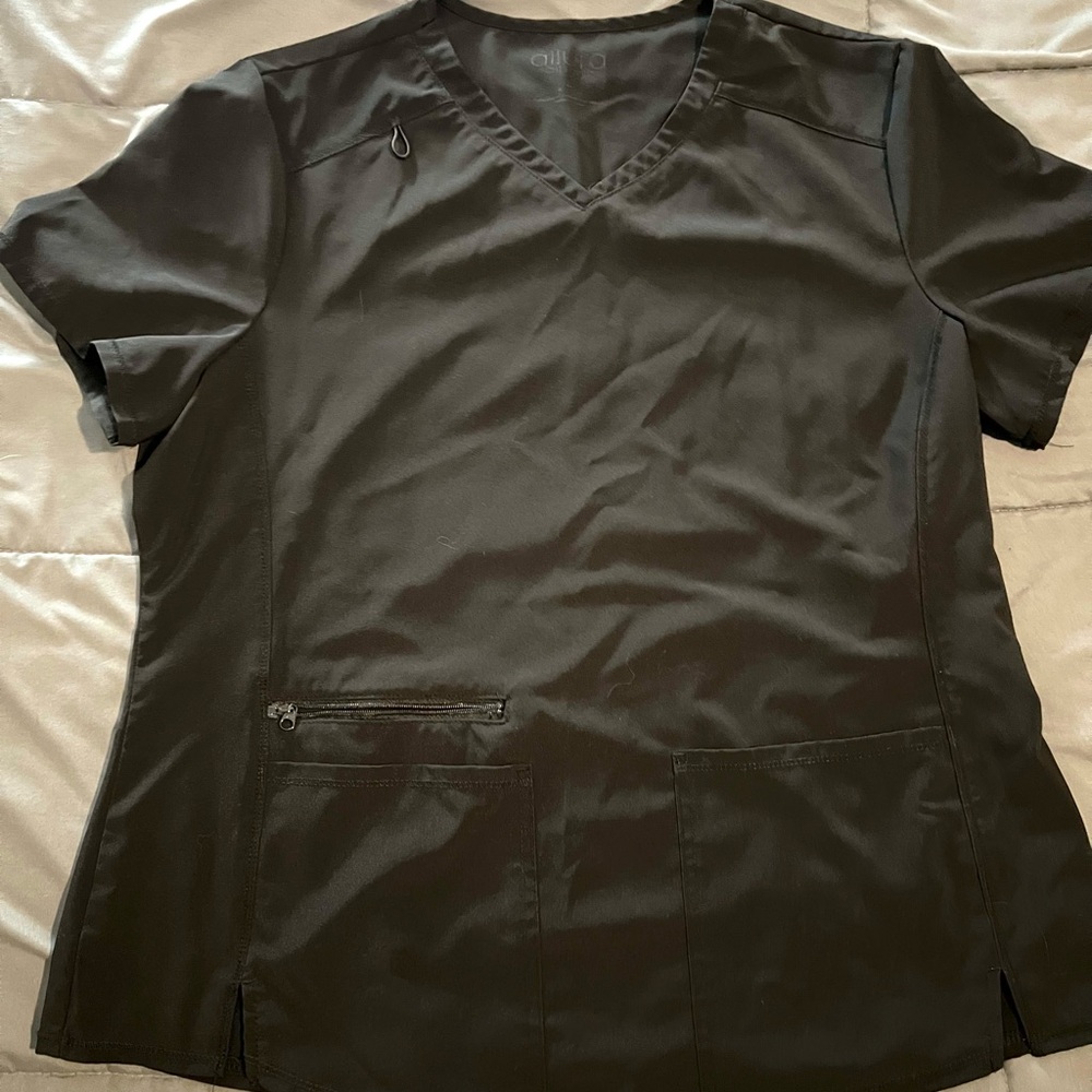 Women’s Allure by Cherokee Black V-Neck Medical Scrub Top